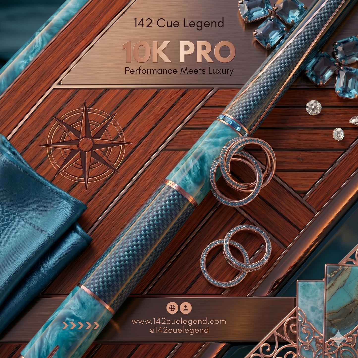 142 Cue Legend 10K PRO – Luxury Style Edition