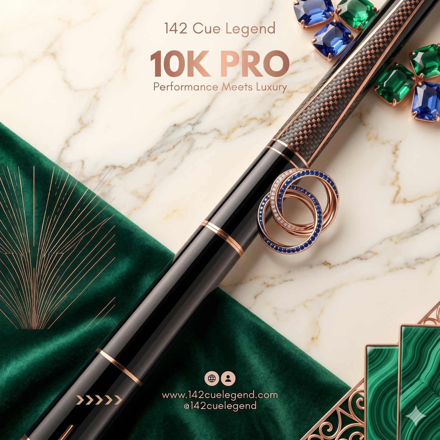 142 Cue Legend 10K PRO – Luxury Style Edition