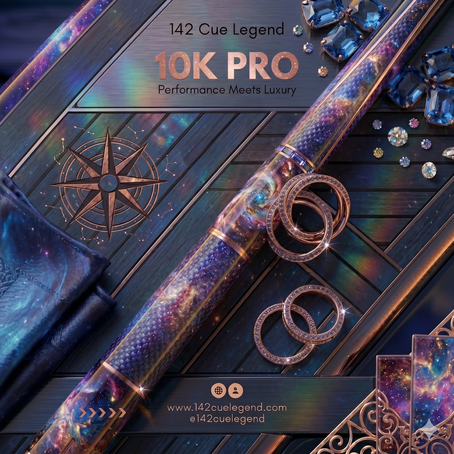 142 Cue Legend 10K PRO – Luxury Style Edition