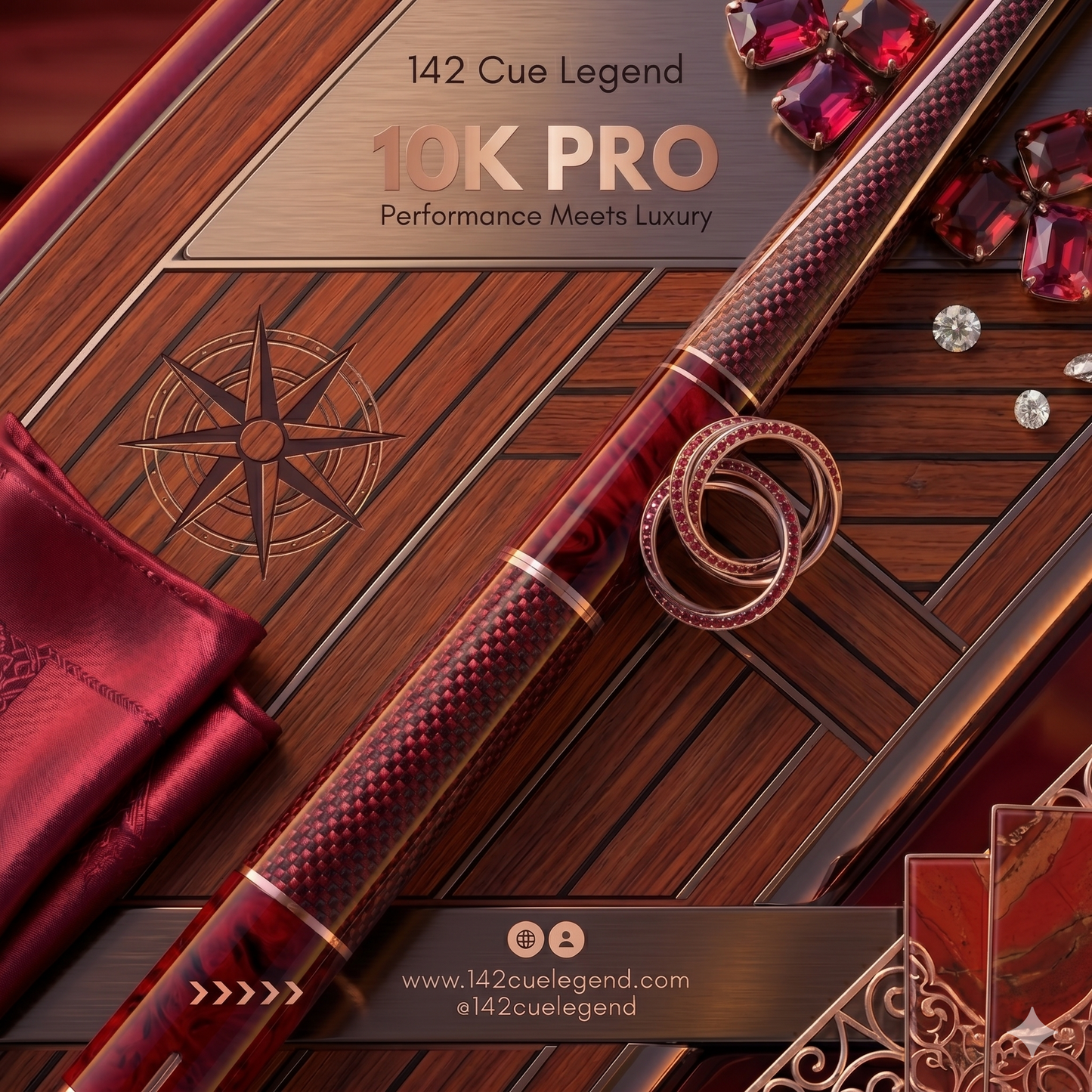 142 Cue Legend 10K PRO – Luxury Style Edition